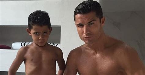 Cristiano Ronaldo S Shirtless Instagram With Son Popsugar Celebrity