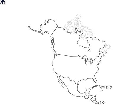 Printable Blank North America Map With Outline Transparent Map North