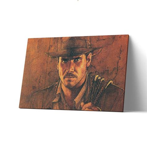 Indiana Jones Canvas Print Indiana Jones Poster Indiana Etsy