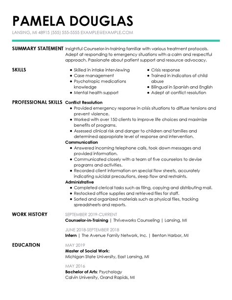Counselor Best Resume Examples For 2021 Myperfectresume