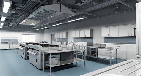 Model kitchen set minimalis tahun 2018, yang mana favorit kalian? Commercial Kitchen 3D Model - WireCASE