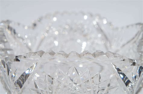 American Brilliant Period Heavy Monumental Cut Crystal Vase At 1stdibs