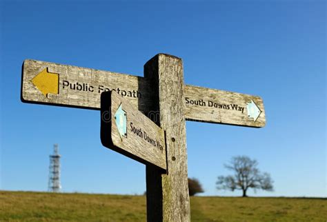 Signpost To South Downs Way Stock Photo Image Of Downs Butser 170595678