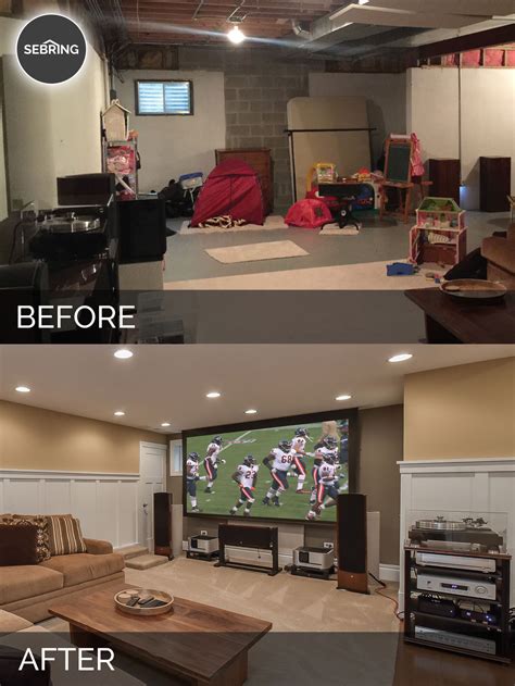A Naperville Basement Before And After Pictures Home Remodeling