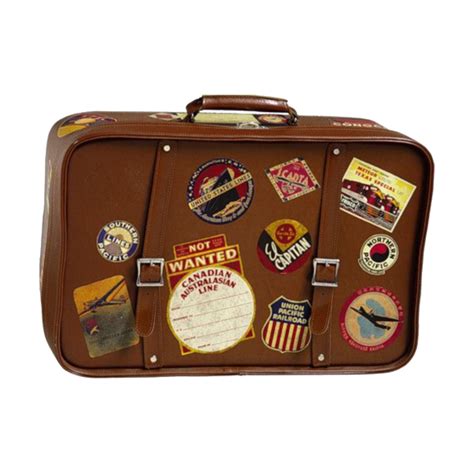 Suitcase Vintage Aesthetic Brown Travel Sticker By Twimmy