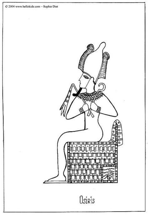 Die ägyptischen hieroglyphen (altgriechisch ἱερός. PHARAOH coloring pages - Osiris | Coloring pages, Ancient egyptian art, Free coloring pages