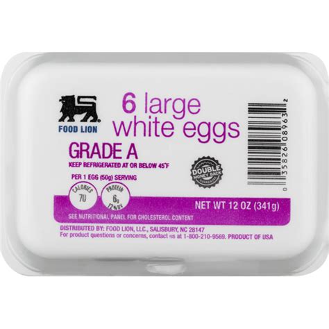 Food Lion Eggs White Large Carton 12 Oz Instacart