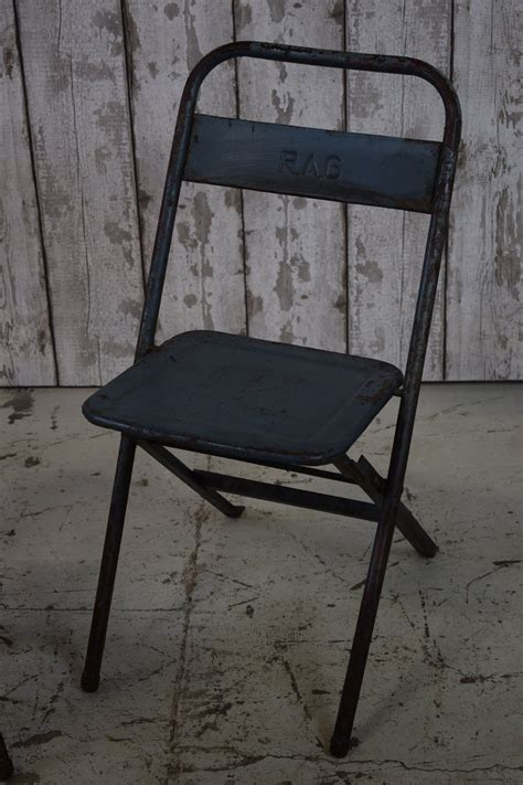 Set of 4 dining plastic chair with metal legs sage. Vintage Industrial Metal Folding Cafe Bar Kitchen Garden ...