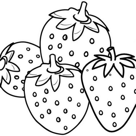 Strawberry Fruit Coloring Page From Sasa Mitraland
