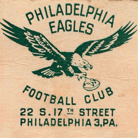 1948 Philadelphia Eagles Football Club Vintage Art Row One Brand
