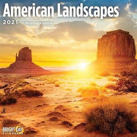 2021 American Landscapes Wall Calendar By Bright Day 12 X 12 Inch