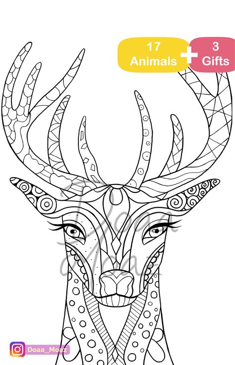 Download Printable coloring book 17 Animals coloring pages pdf ...