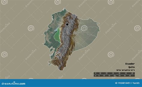 Location Of Los Rios Province Of Ecuador Relief Stock Illustration