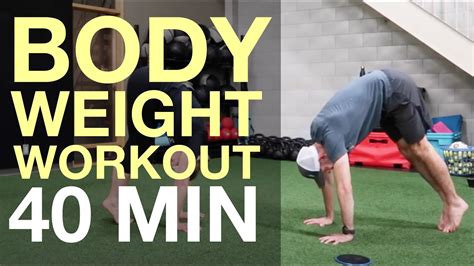 40 Minute Full Body Bodyweight Workout Follow Along Youtube