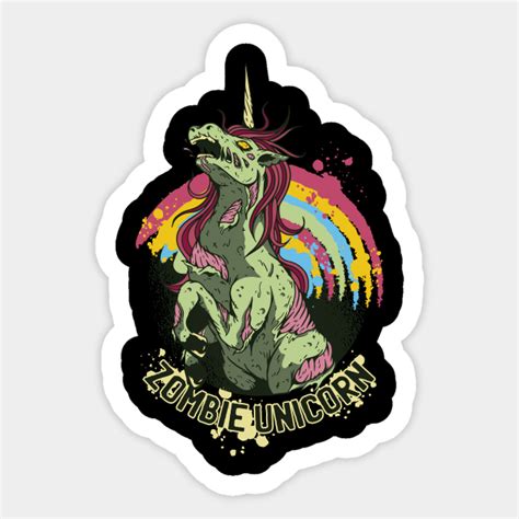 Zombie Unicorn - Halloween - Sticker | TeePublic