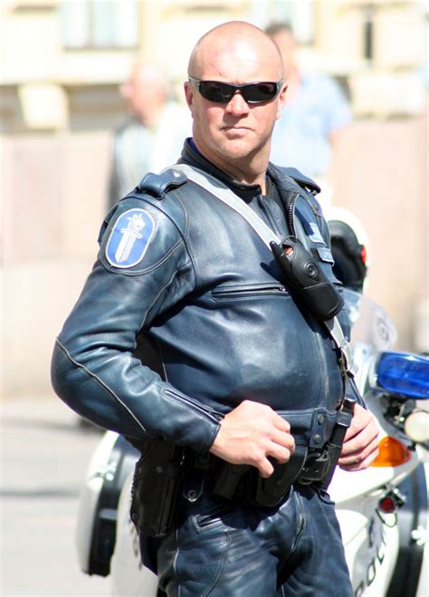 Motorcycle Cop Leather Uniform Hot Sex Picture