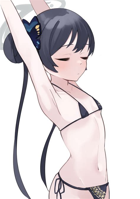 Pepsi2330 Kisaki Blue Archive Blue Archive Absurdres Highres 1girl Armpits Arms Up