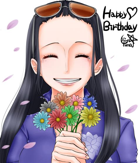 Nico Robin One Piece Highres 1girl Black Hair Closed Eyes