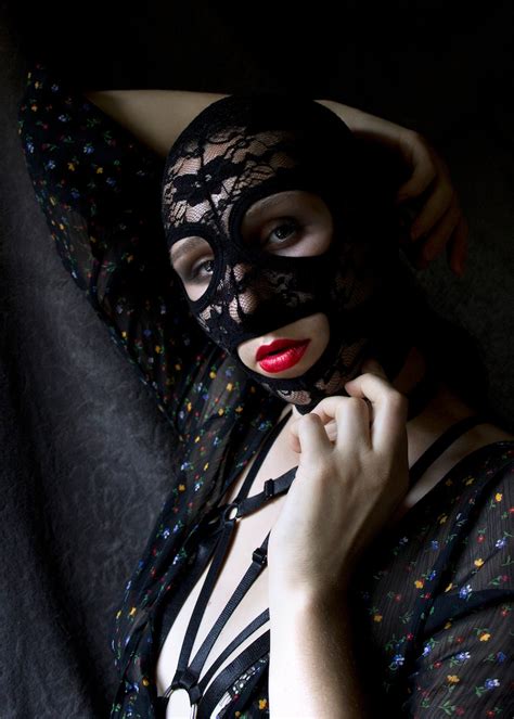 Bdsm Mask Black Mask Woman Mask Fetish Mask Sexy Mask Etsy