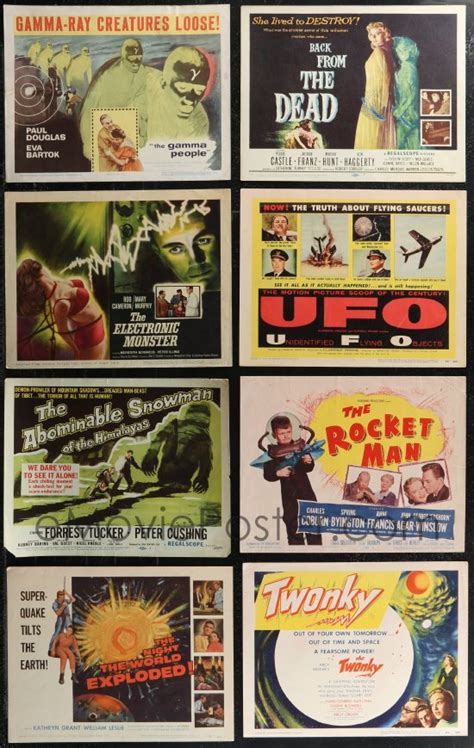 2d0451 Lot Of 11 Horrorsci Fi Title Lobby Cards