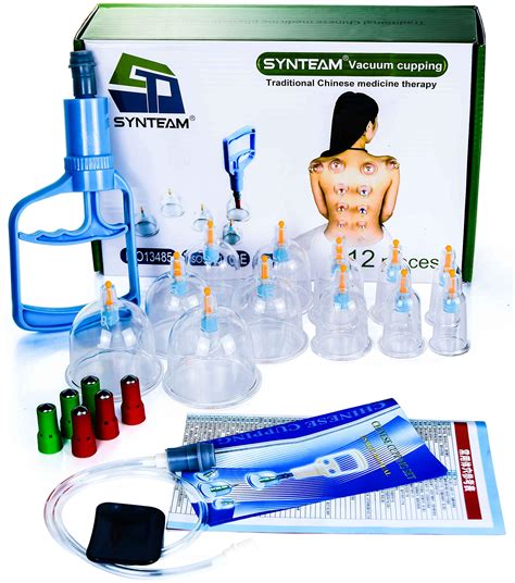 Buy Synteam 12 Cup Vacuum Cupping Set Professional Biomagnetic Chinese Cupping Therapy Sets