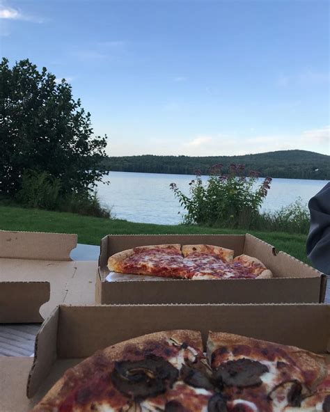 pizza on lake sunapee🍕 outdoor bed outdoor furniture outdoor decor lake sunapee pizza