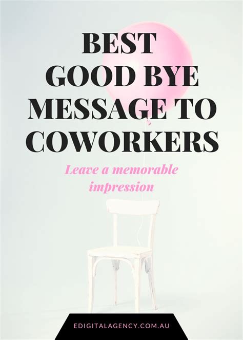 THE BEST GOODBYE EMAIL MESSAGE TO COLLEAGUES SAMPLES Goodbye Quotes For Coworkers Good