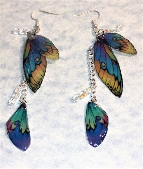 Butterfly Wings Earrings Pierced Made To Order Lengths Vellum