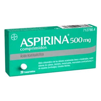 Find patient medical information for bayer aspirin oral on webmd including its uses, side effects and safety, interactions, pictures, warnings and user ratings. Comprar BAYER ASPIRINA 500mg (20comp) a precio online