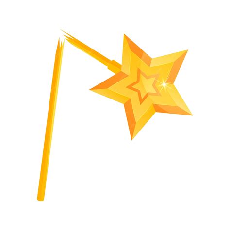 Premium Vector | Broken magic wand vector illustration