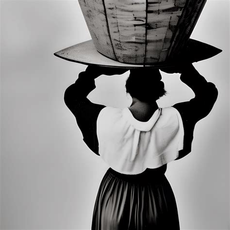 woman carrying load on head · creative fabrica