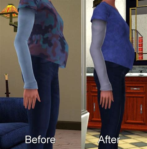 Sims 3 Pregnant Belly Mesh Moregost