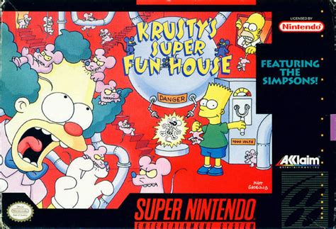 Simpsons Krustys Super Funhouse Snes Super Nintendo