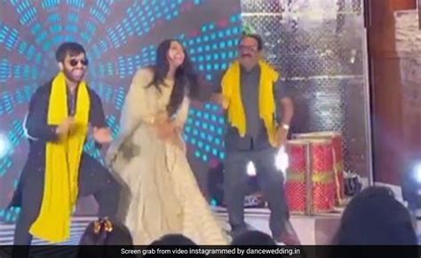 Bride Dance With Father In Law And Husband On Kajra Re Song After Watching This Video You Forget