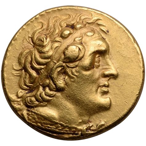 Ancient Greek Gold Pentadrachm Coin Of Ptolemy Ii 274 Bc Ancient