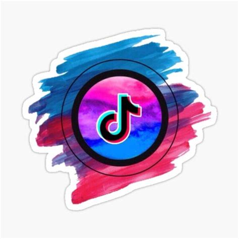 Aesthetic Tiktok Logo Sticker Aesthetic Tiktok Logo Pink Sticker