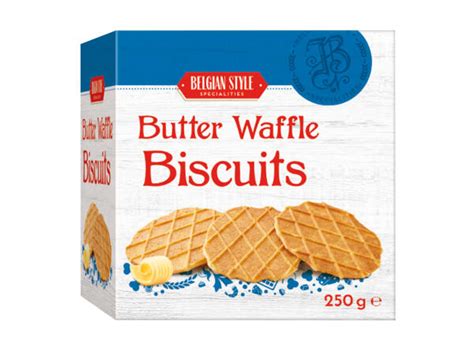 Belgian Style Butter Waffles Biscuits Lidl — Great Britain Specials