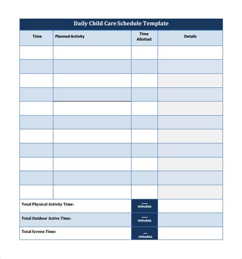 Maybe you would like to learn more about one of these? Sample Printable Daily Schedule Template - 17+ Free ...