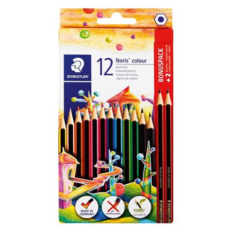 Staedtler Colour Pencils Noris Club 12s Coloured Pencils 2 X Hb