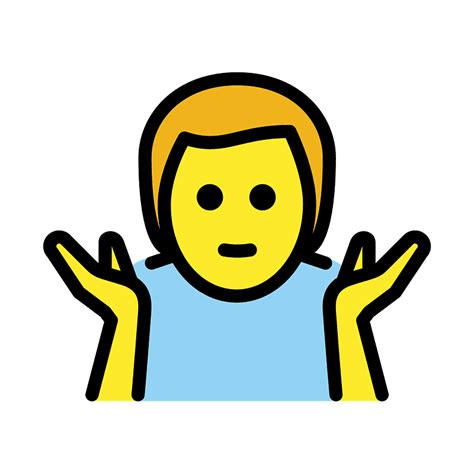 Man Shrugging Emoji Clipart Free Download Transparent Png Creazilla