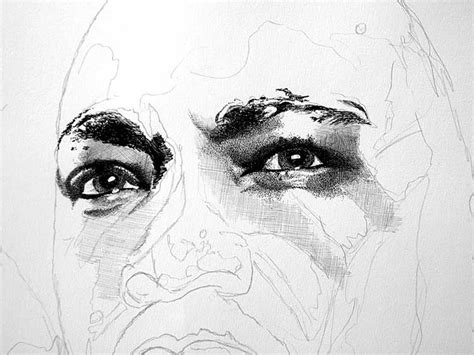 (step 6) start drawing eye lashes…they aren't all going in perfect directions, they sometimes overlap and go in a direction that isn't expected. Through the eyes of John Baselmans: Step by step Martin ...
