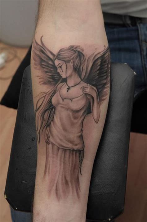 Cute Angel Tattooscrying Angel On Arm 2