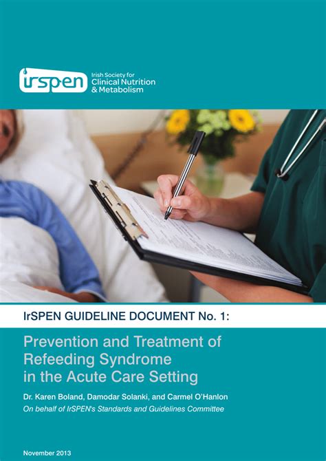 Pdf Prevention And Treatment Of Refeeding Syndrome In The Acute Care