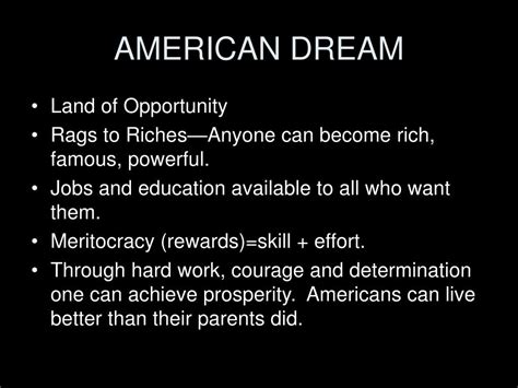 Ppt The American Dream Powerpoint Presentation Free Download Id296837