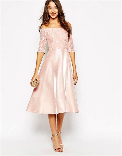 Alexis lace pattern midi length dress blue $146.25 $195. Tea Length or Midi Length Dresses for Weddings | Wedding ...