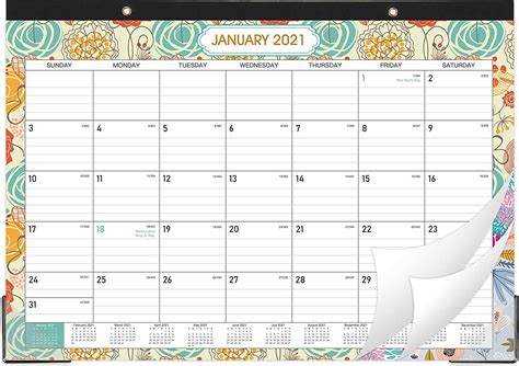 2021 Desk Calendar 12 Months Planning Dec 2021 22 X 17 Deskwall