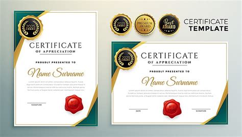 Red And Gold Certificate Of Appreciation Border Vector Red And Gold
