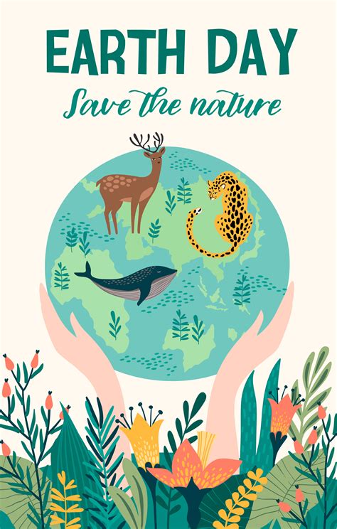 Earth Day Vector Template For Card Poster Banner Flyer 288133