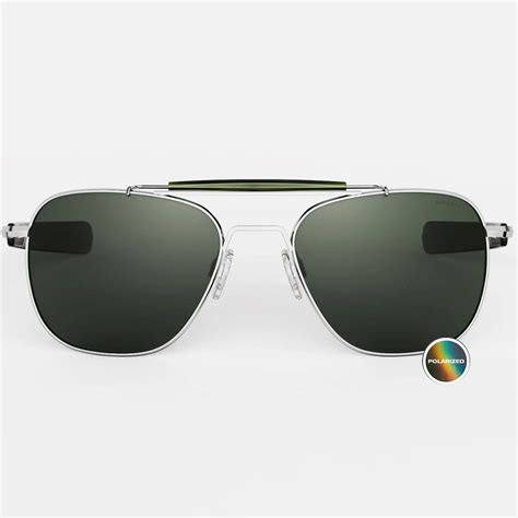 Randolph Aviator Ii Sunglasses Bright Chrome Frame With Agx Lens