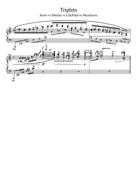 Musescore Triplets Sheet Music For Piano Solo